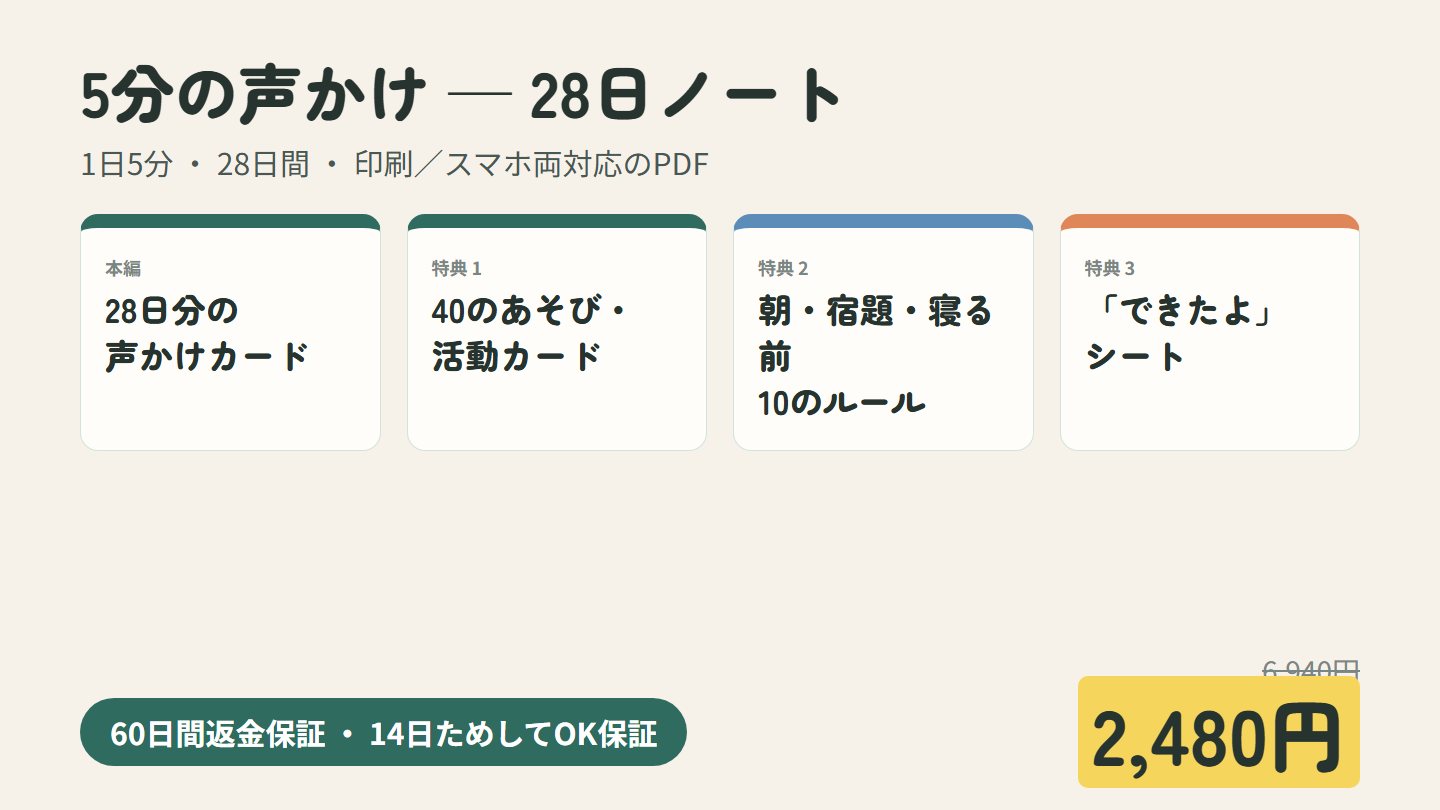 ノート本編と3つの特典